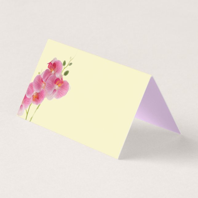 Pastell-Orchideen-Menükarte (Vorderseite)
