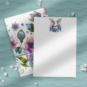 Pastell-Osterhase-Schreibwaren-Notizkarte Mitteilungskarte