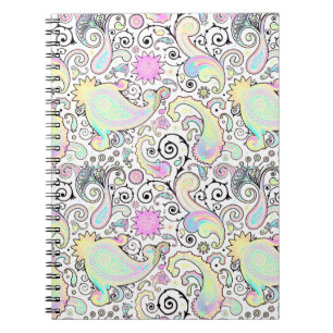 Pastell-Paisley Notizblock