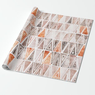 Pastell Pastell Terracotta Tribal Dreiecke Geschenkpapier