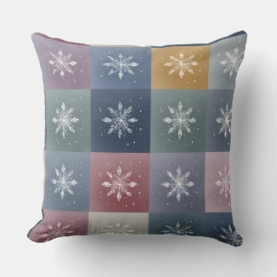 Pastell- Patchwork-Schneeflocken-Blumen-Wurfkissen Kissen