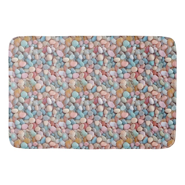 Pastell Pebbles Bath Mat Badematte (Vorderseite)