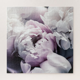 Pastell-Pfingstrosen: Florale Kunst Hintergrund. Puzzle