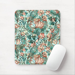 Pastell-Pfingstrosen-Tulpen-Krokus-William-Morris- Mousepad