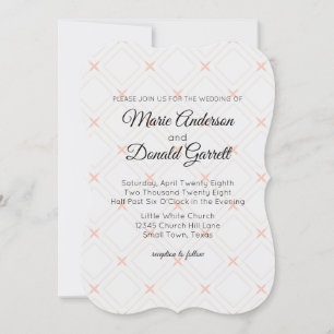 Pastell Pfirsich Creme Geometrische Hochzeitseinla Einladung