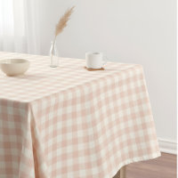 Pastell-Pfirsich-Gingham-Karo-Cottagecore-Muster