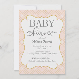 Pastell-Pfirsich und Gold geometrische Badezimmer-