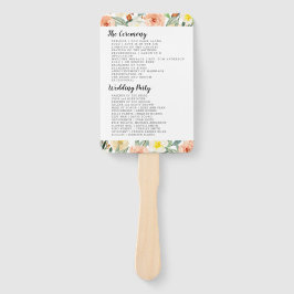 Pastell-pfirsichfarbene Blume Grenze Fächer