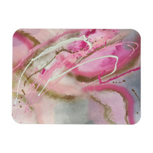 Pastell Pink Abstrakte Kunst am Canvass Magnet