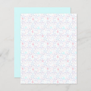 Pastell Pink Aqua Stars auf weißem Scrapbook