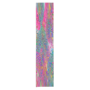 Pastell Pink Aquamarin Abstrakt Kurzer Tischläufer
