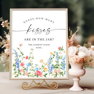 Pastell Pink Bohemische Wildblumen Mimosa Bar Poster