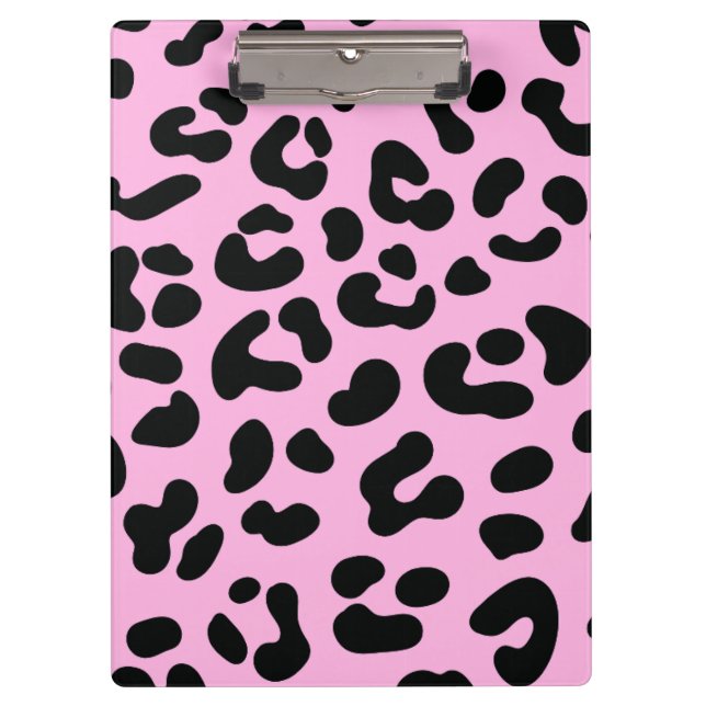 Pastell Pink Cheetah Print Klemmbrett (Vorderseite)