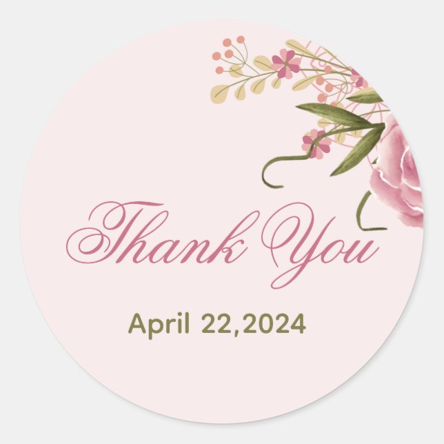 Pastell Pink Double Joint Twin Geburtstag Runder Aufkleber (Vorderseite)