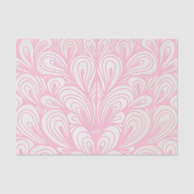 Pastell Pink Feather Decoupage Seidenpapier (Vorderseite)