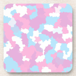 Pastell Pink Feminine Abstrakt Camouflage Muster Getränkeuntersetzer