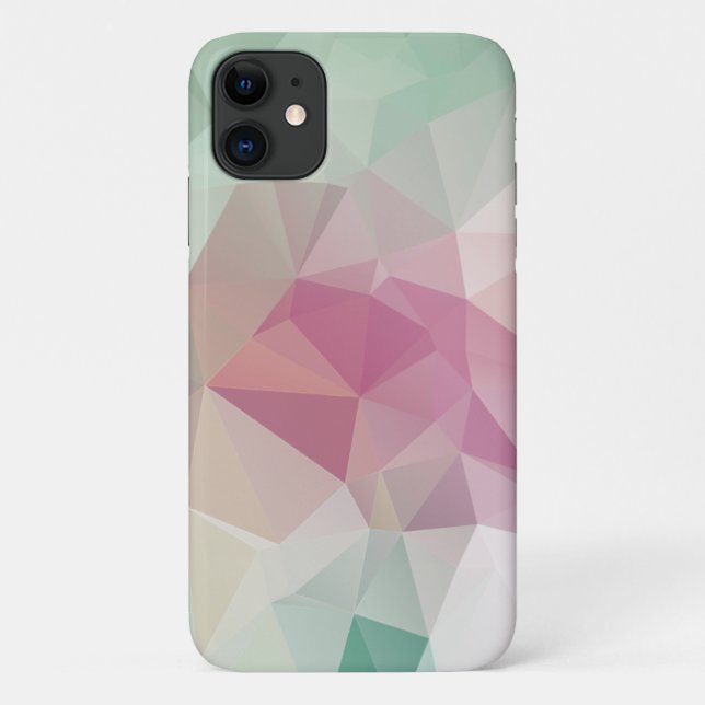 Pastell Pink Green Abstrakt Pyramid Muster Art Cas Case-Mate iPhone Hülle (Rückseite)
