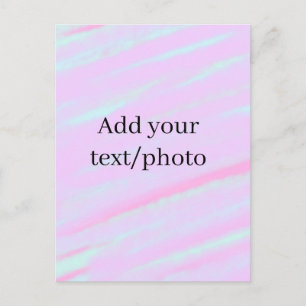 Pastell pink grün Foto Text Wasserfarbe Retro Postkarte