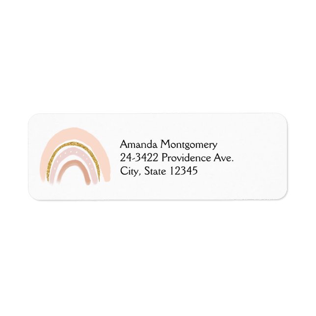 Pastell Pink & Imitate Glitzer Boho Rainbow (Vorne)