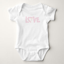 Pastell Pink Liebe Heart Baby Bodysuit Strampler