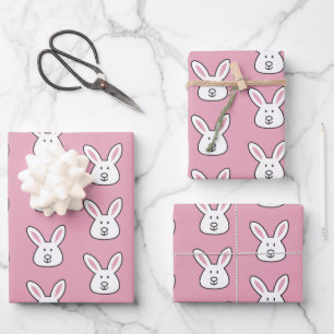 Pastell Pink Niedlich Ostern Sonnenstrahlen Muster Geschenkpapier Set