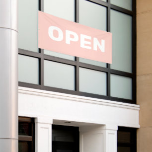 Pastell Pink OPEN Banner
