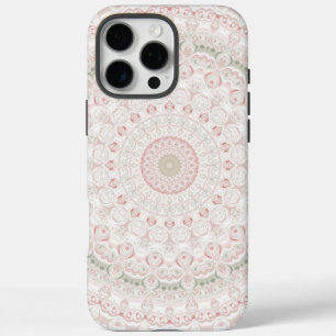 Pastell-Pink- und Grün-Mandala-Musterdesign iPhone 16 Pro Max Hülle