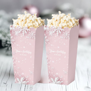 Pastell Pink Winter Wonderland Snowflake Geburtsta Geschenkschachtel