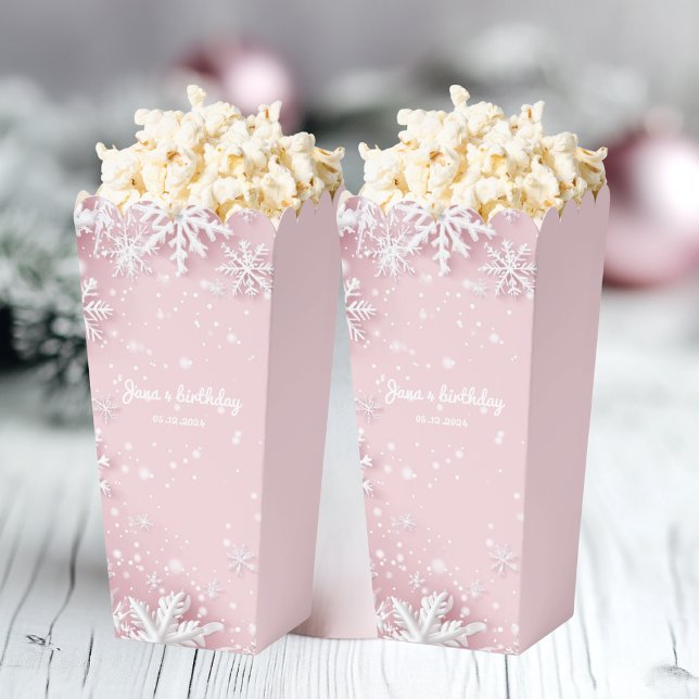 Pastell Pink Winter Wonderland Snowflake Geburtsta Geschenkschachtel (Von Creator hochgeladen)