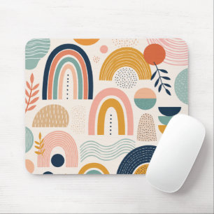 Pastell-Prisma-Bogen Abstractes Oberflächenmuster Mousepad