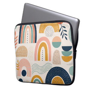 Pastell-Prisma-Bogen-Abstraktes-Oberflächenmuster Laptopschutzhülle