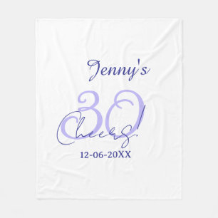 Pastell Prost zum 30. Geburtstag lila elegant Name Fleecedecke