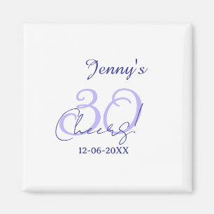 Pastell Prost zum 30. Geburtstag lila elegant Name Magnet