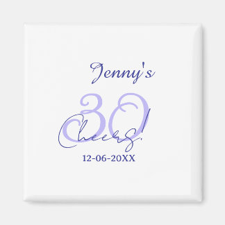 Pastell Prost zum 30. Geburtstag lila elegant Name Magnet