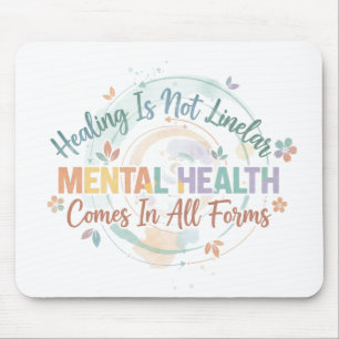PASTELL-PSYCHE GESUNDHEIT ZÄHLT SPRUCH MOUSEPAD