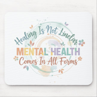 PASTELL-PSYCHE GESUNDHEIT ZÄHLT SPRUCH MOUSEPAD