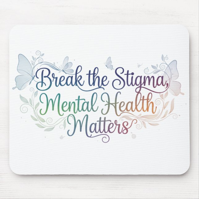 PASTELL-PSYCHE GESUNDHEIT ZÄHLT SPRUCH MOUSEPAD (Vorne)