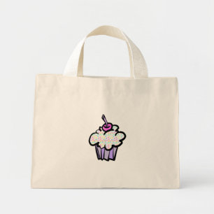 Pastell-Pünktchen-Cupcake Mini Stoffbeutel