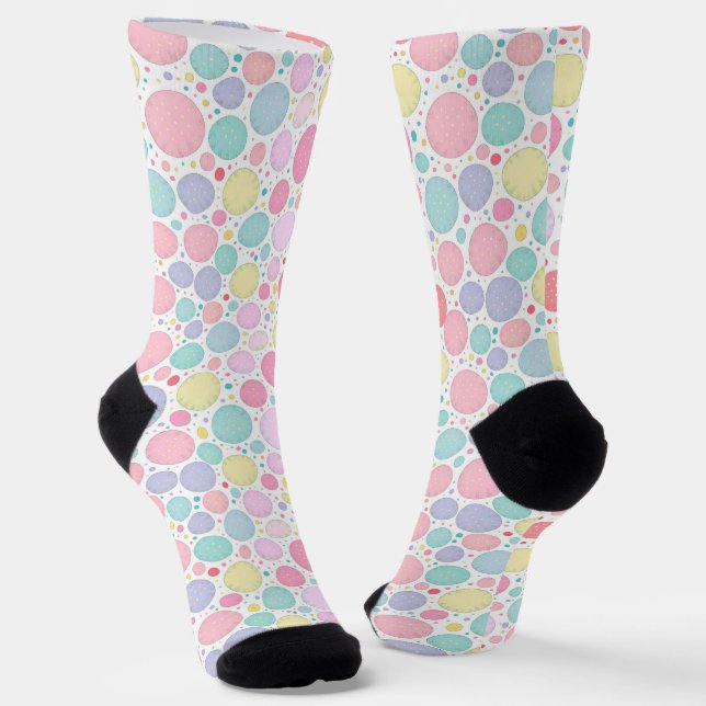 Pastell-Punkte Unvollkommenes Muster Socken (Gewinkelt)