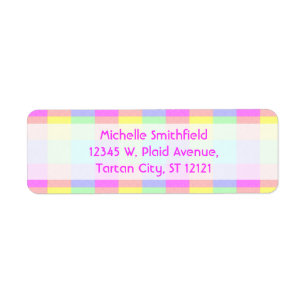 Pastell Rainbow Checkered Border