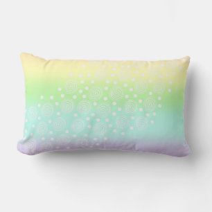 Pastell Rainbow Circles Lumbar Kissen