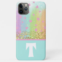 Pastell Rainbow Gold Glitzer Farbblock Case-Mate iPhone Hülle