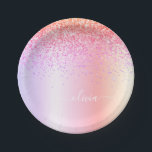 Pastell Rainbow Pink Gold Lila Glitzer Monogramm Pappteller<br><div class="desc">Rainbow Pastel Ombre - Lila,  goldfarbene,  rot-pinke Imitate Foil Metallic Sparkle Glitzer gebürstete Metal Monogram Name und Initial Party Teller. Das macht den perfekten 16 Geburtstag,  Hochzeit,  Brautparty,  Jubiläum,  Babydusche oder Junggeselinnen-Abschied Geschenk für jemanden,  der Lieben glamourösen Luxus und schicke Stile.</div>