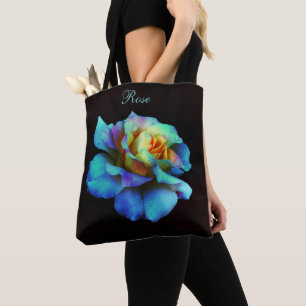 Pastell Rainbow Rose Tote Bag *Personalize*