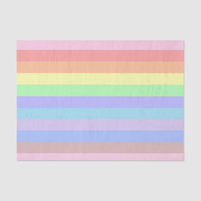 Pastell Rainbow Striptepapier Seidenpapier (Vorderseite)