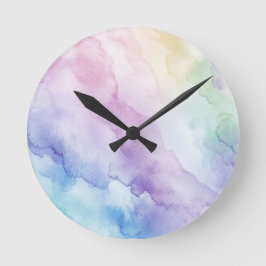 Pastell Rainbow Wall Clock Runde Wanduhr