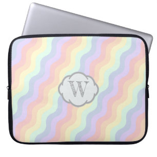 Pastell Rainbow Waves Laptop Sleeve