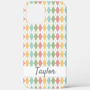 Pastell-Raute Muster Personalisiert Case-Mate iPhone Hülle