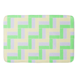 Pastell Rectangle Muster Weiße gestrichelte Linien Badematte