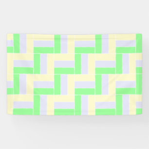 Pastell Rectangle Muster Weiße gestrichelte Linien Banner